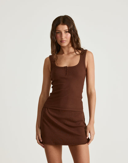 Emmie Mini Skirt (Chocolate)