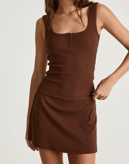 Emmie Mini Skirt (Chocolate)