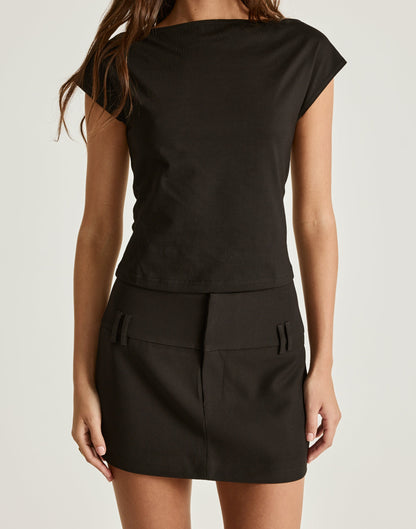 Dillon Mini Skirt (Black)