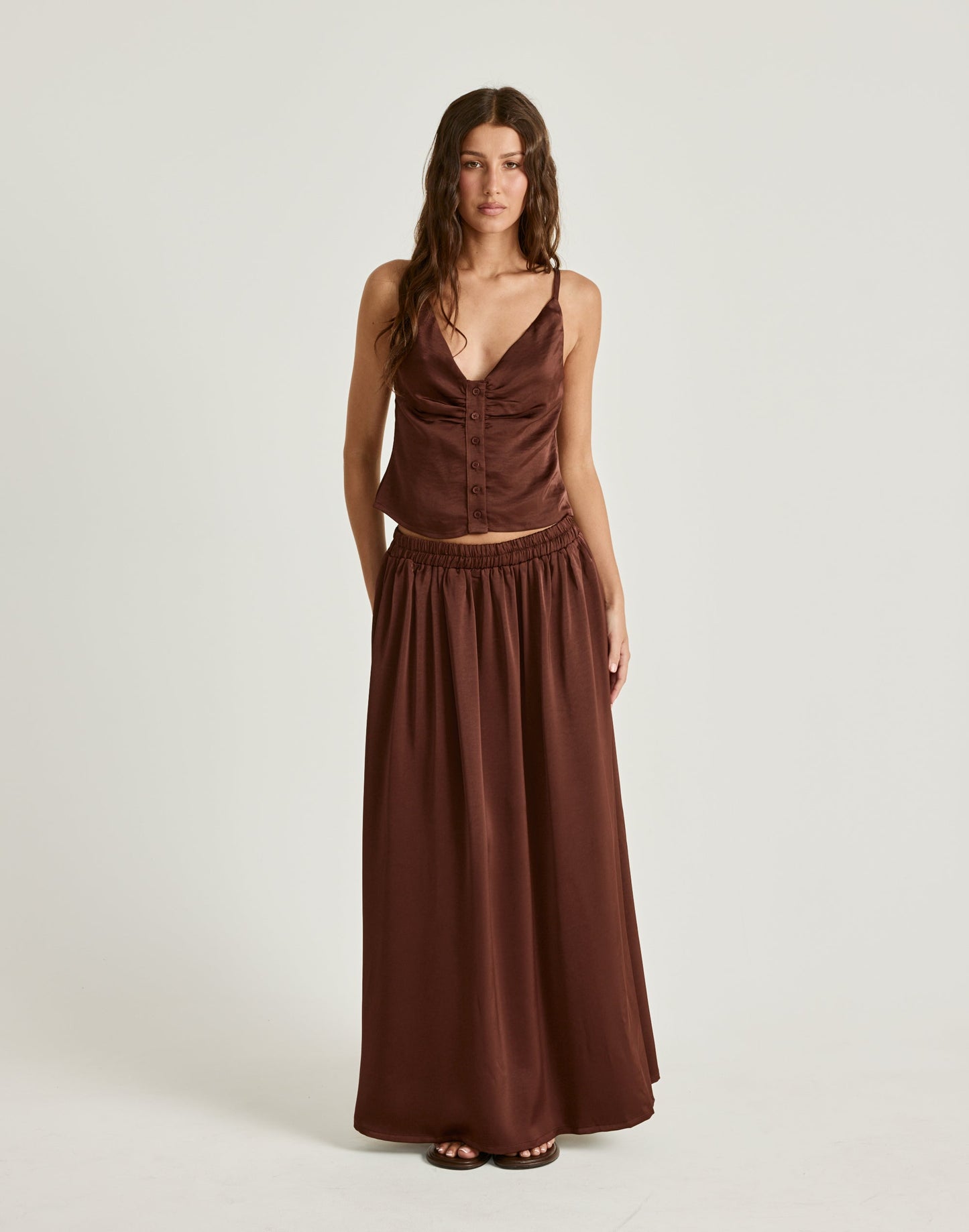 Enzo Maxi Skirt (Chocolate)