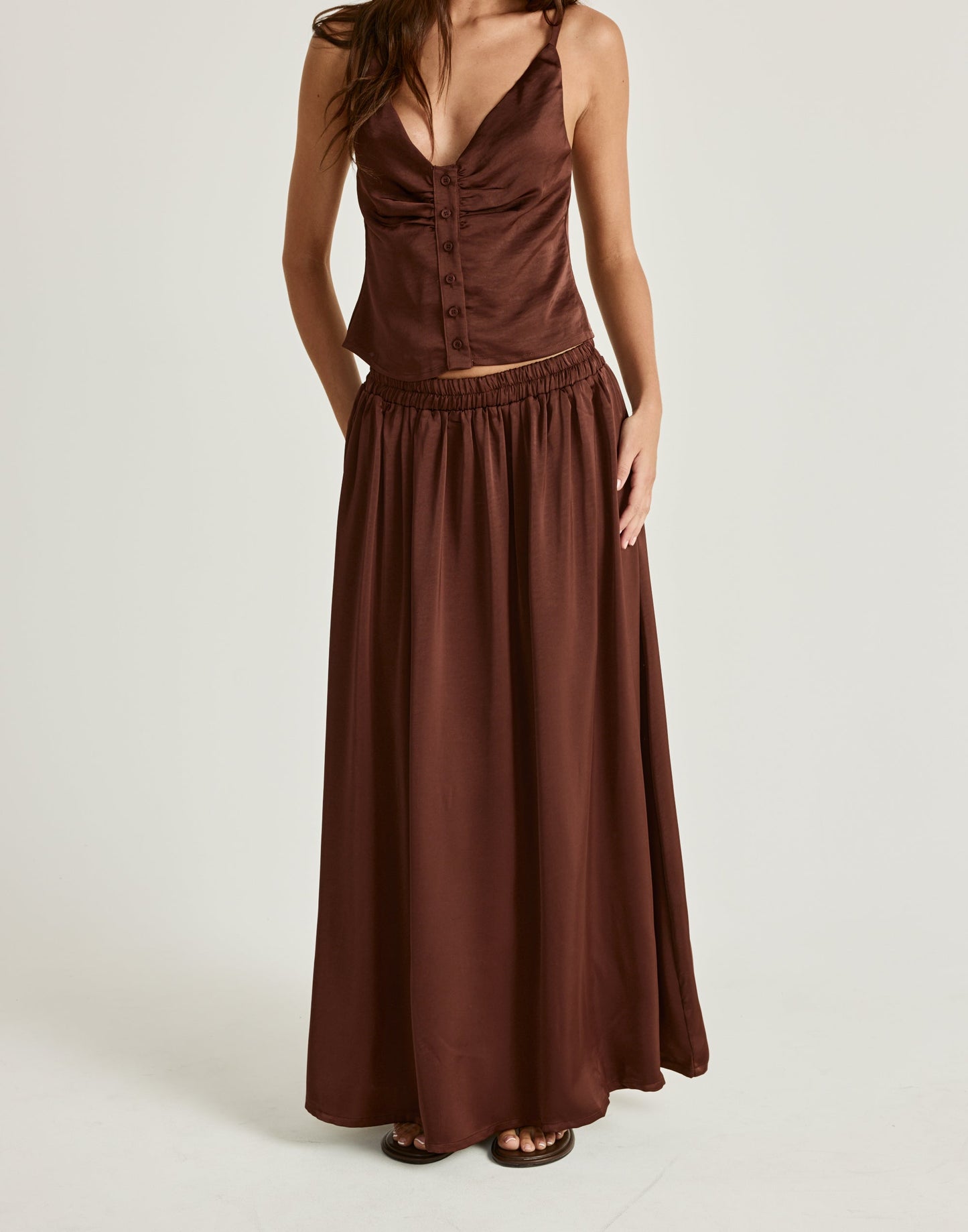 Enzo Maxi Skirt (Chocolate)