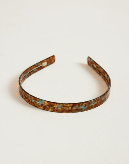 Zoey Headband (Blue/Tort Speckle)
