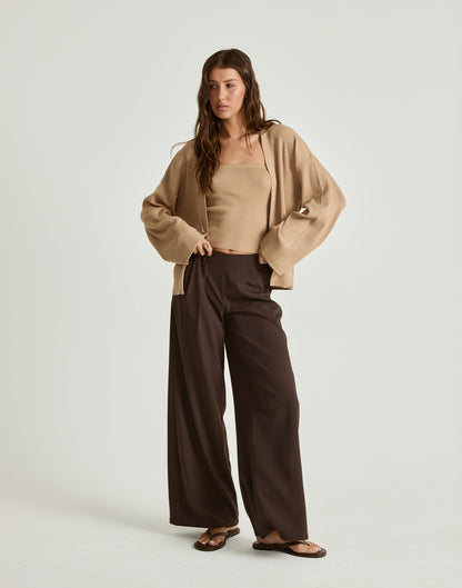 Monet Cardigan (Dark Sand)