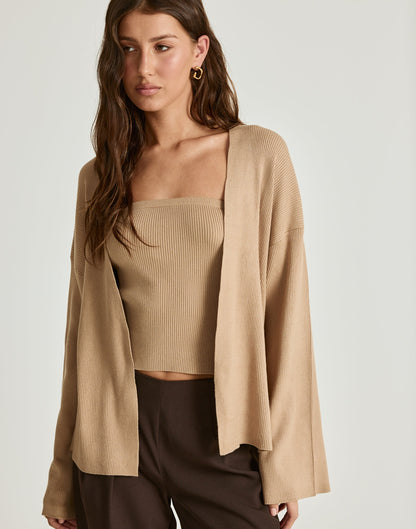 Monet Cardigan (Dark Sand)