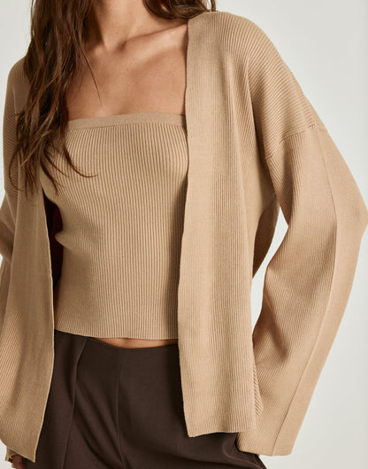 Monet Cardigan (Dark Sand)