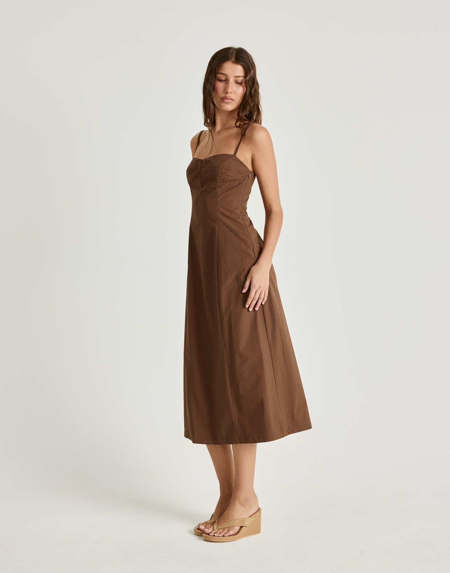 Duran Midi Dress (Chocolate)