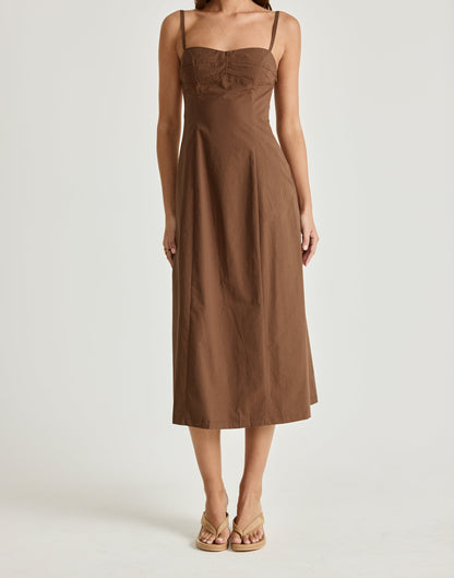 Duran Midi Dress (Chocolate)