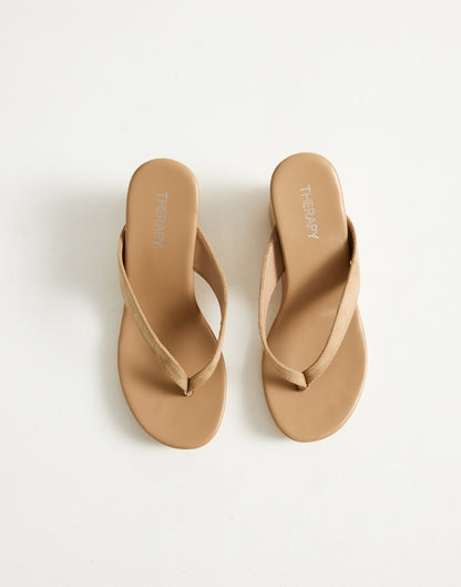 Ren Wedges (Cashew Microsuede) - By Therapy