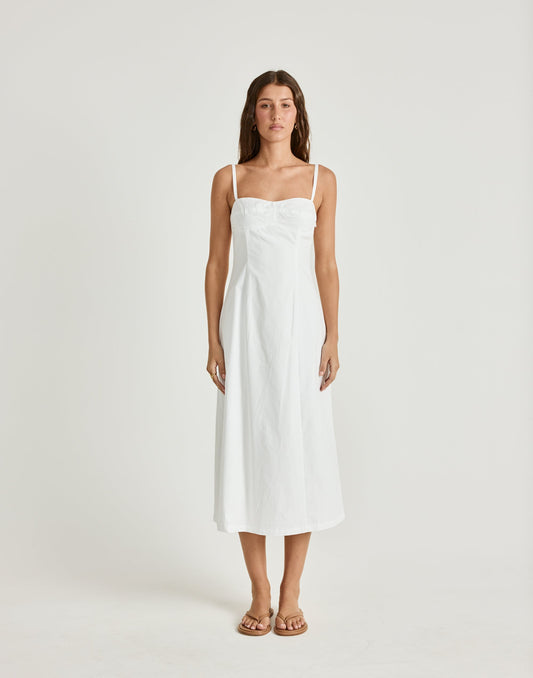 Duran Midi Dress (White)