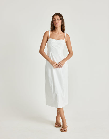 Duran Midi Dress (White)