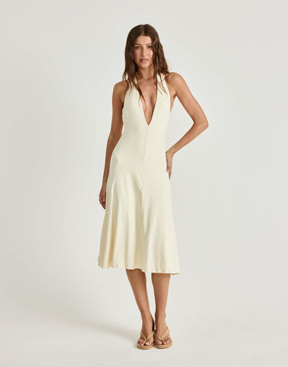 Sable Midi Dress (Butter)