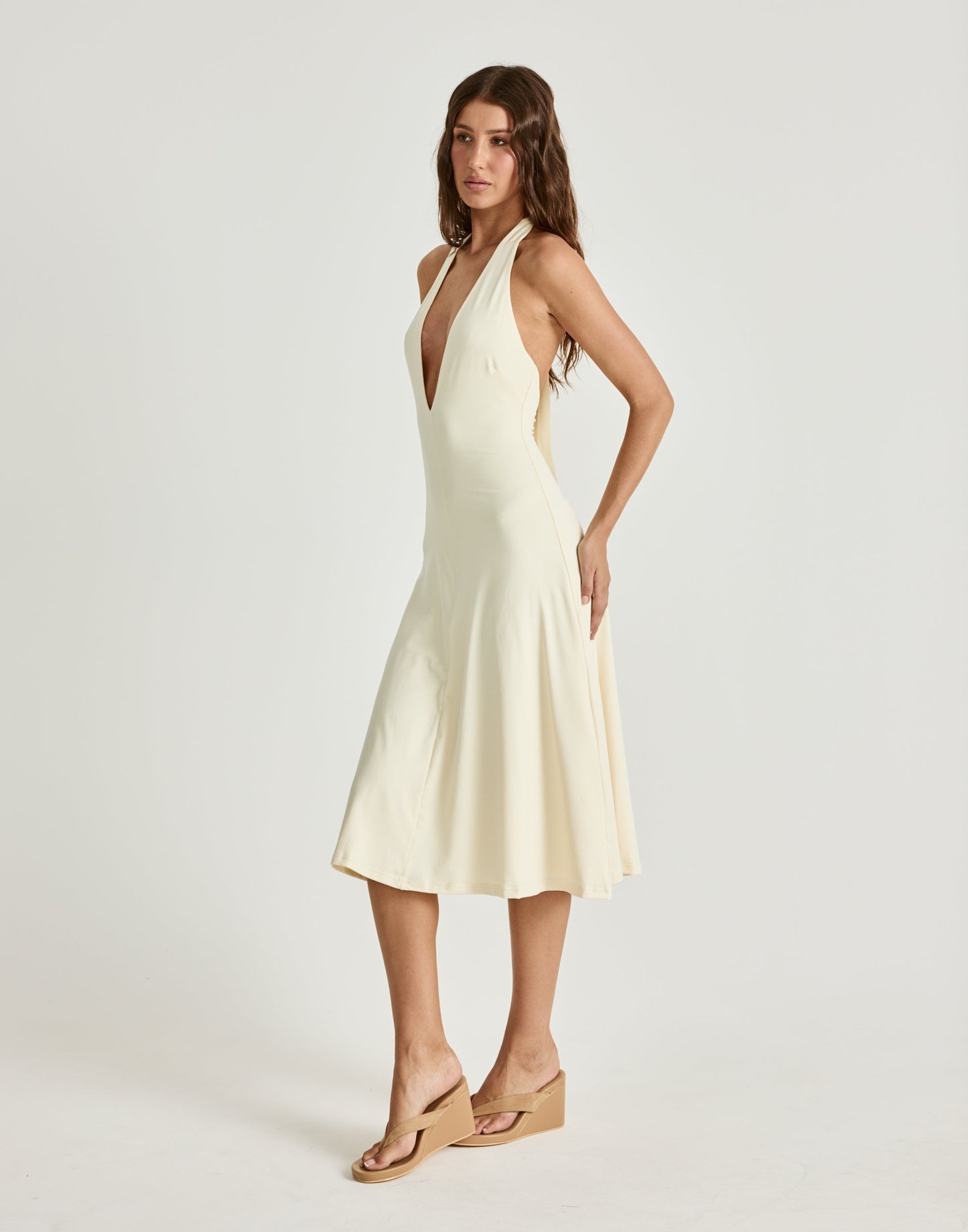 Sable Midi Dress (Butter)