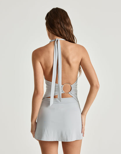 Speakeasy Mini Dress (Smokey Blue)