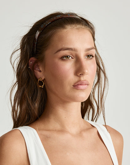 Zoey Headband (Blue/Tort Speckle)