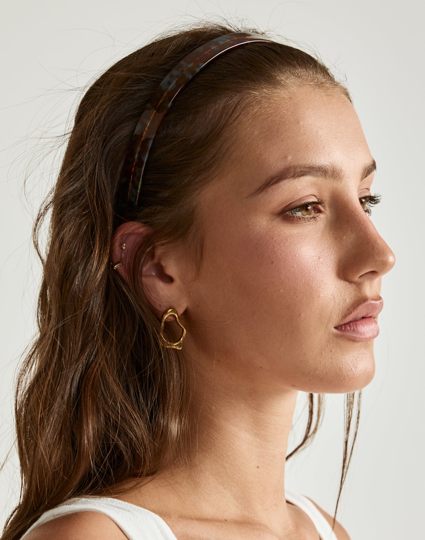 Zoey Headband (Blue/Tort Speckle)