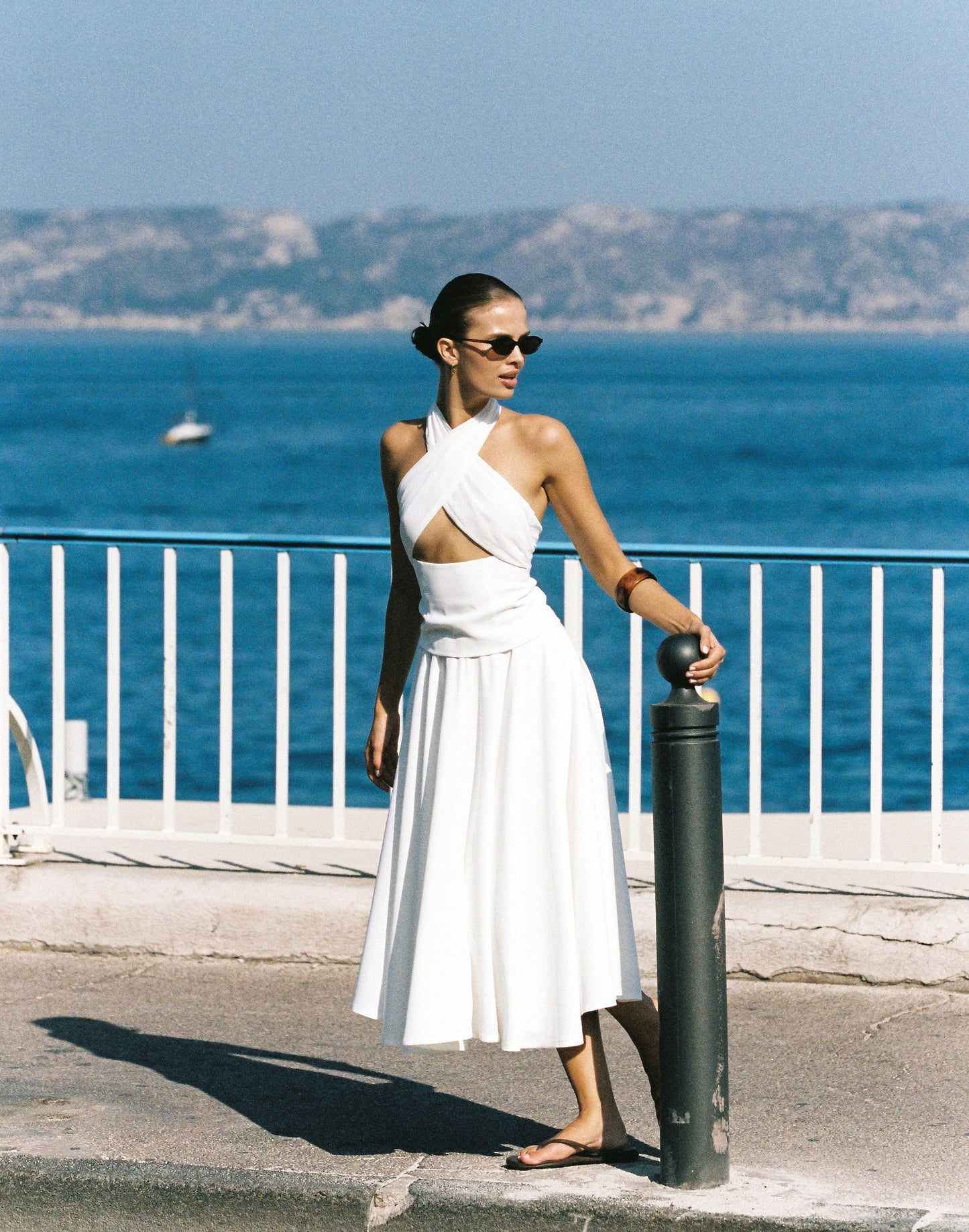 Sara Midi Skirt (Off White)