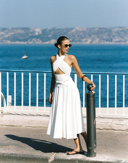 Sara Midi Skirt (Off White)