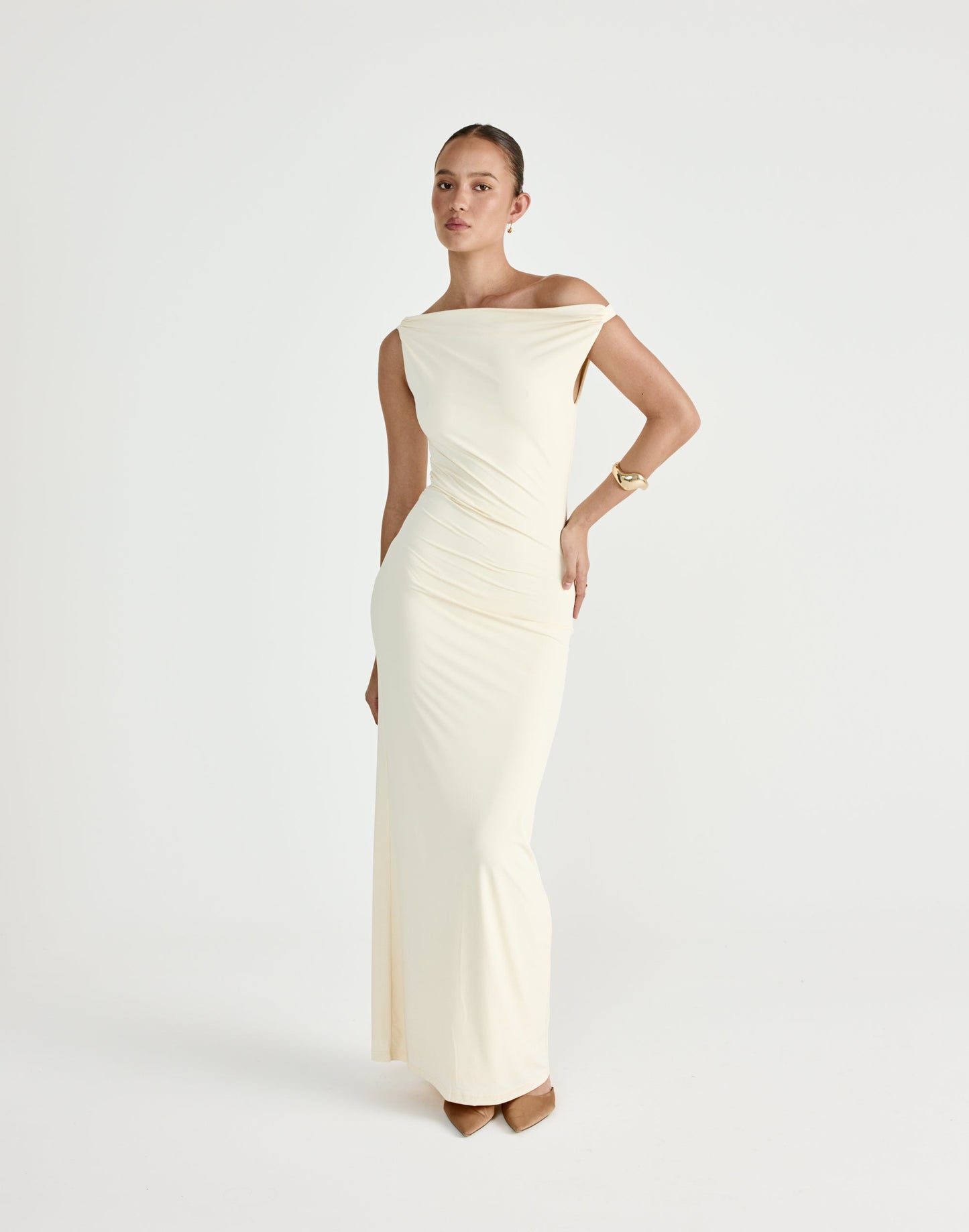 Keegan Maxi Dress (Cream)