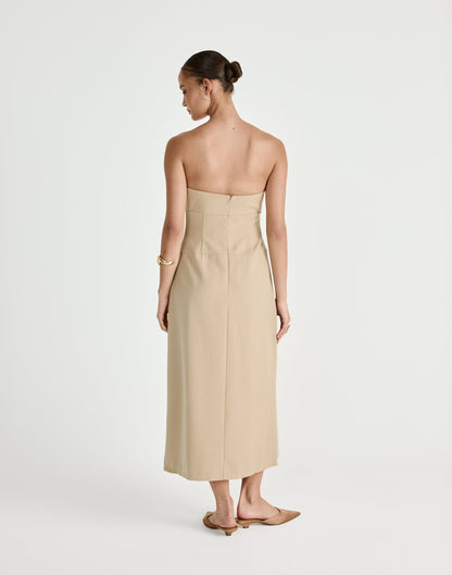 Shea Midi Dress (Honey)