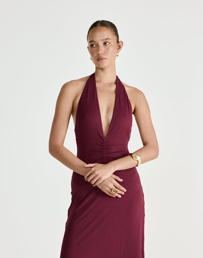 Araminta Maxi Dress (Plum)