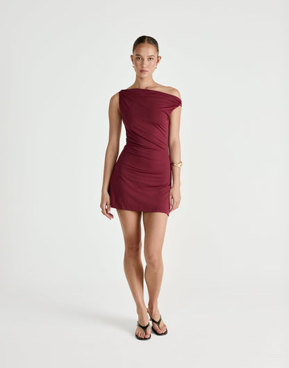 Keegan Mini Dress (Plum)