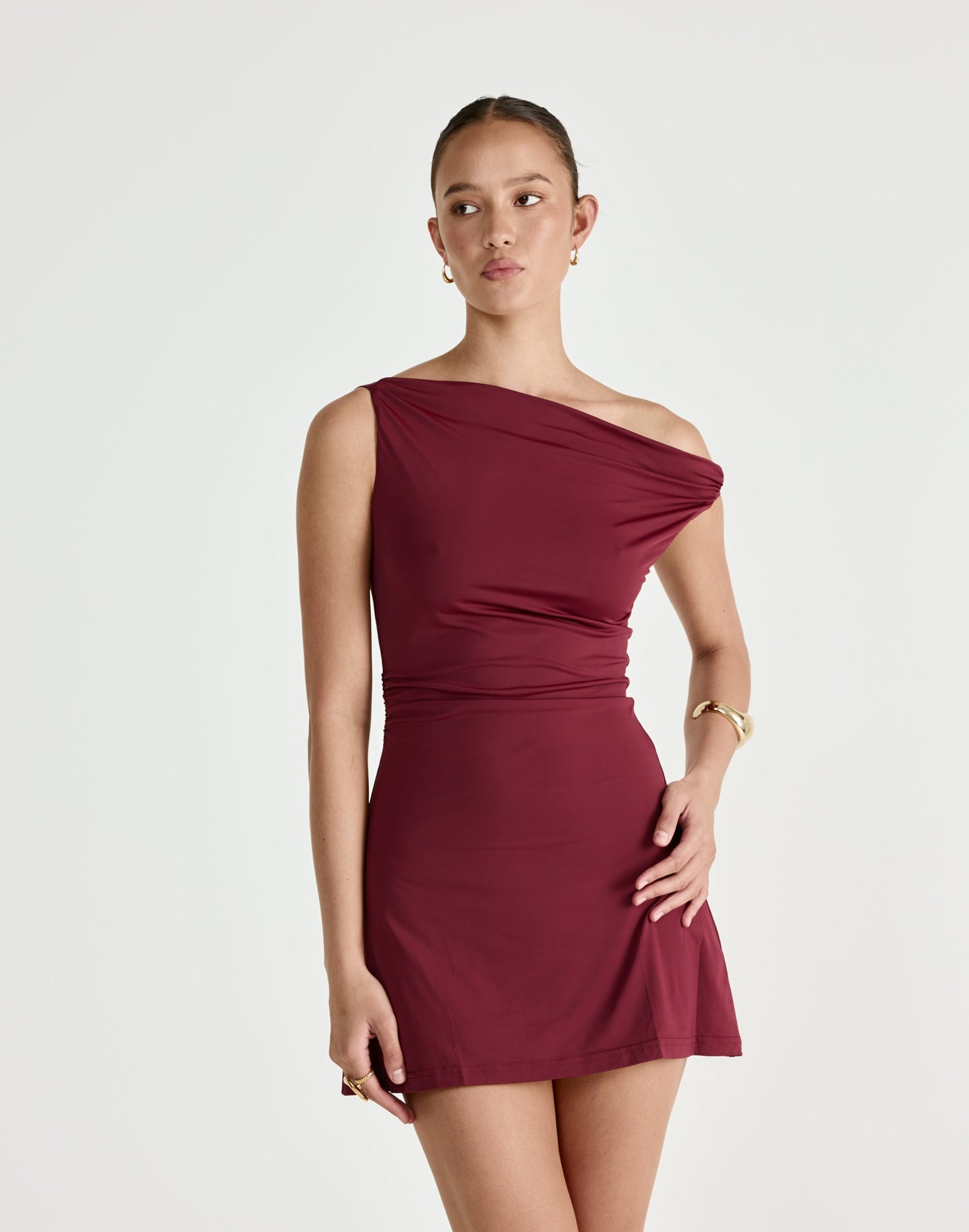 Keegan Mini Dress (Plum)