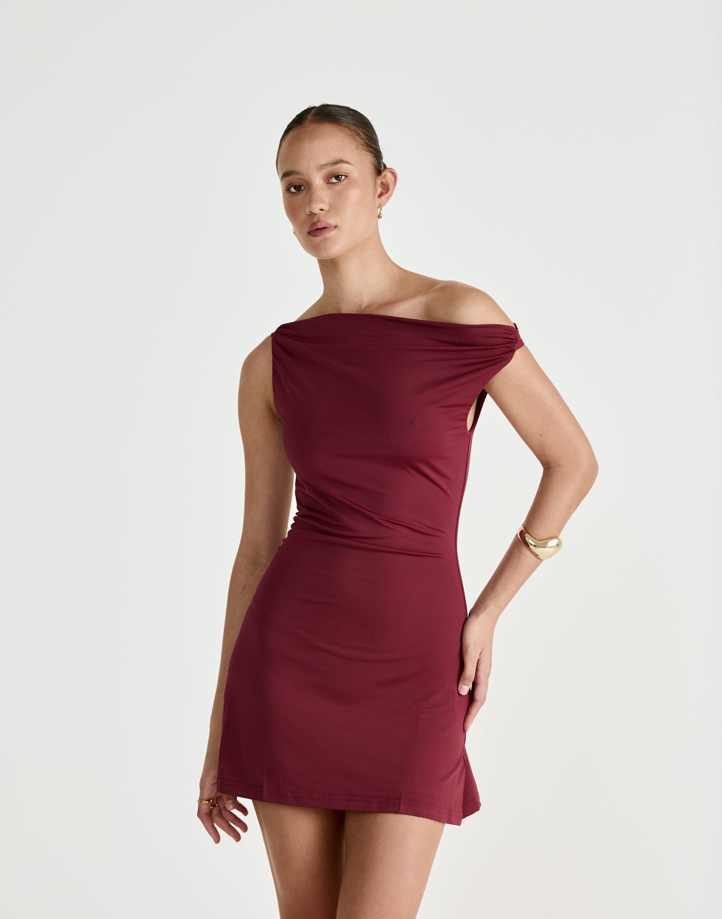 Keegan Mini Dress (Plum)