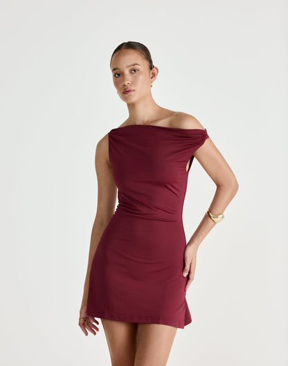 Keegan Mini Dress (Plum)