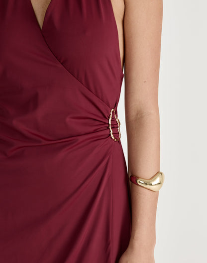 Agnete Mini Dress (Plum)