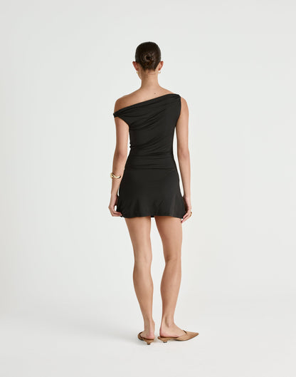 Keegan Mini Dress (Black)