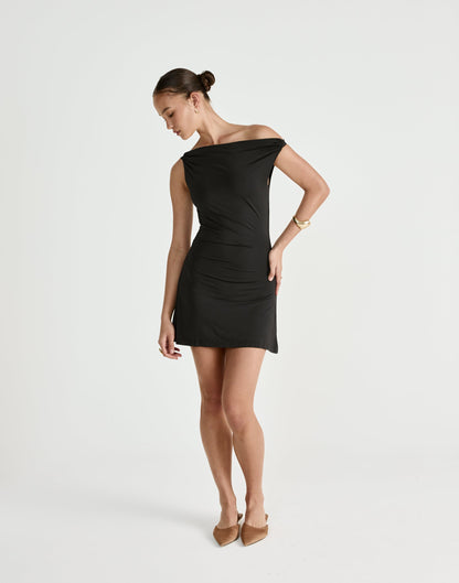 Keegan Mini Dress (Black)