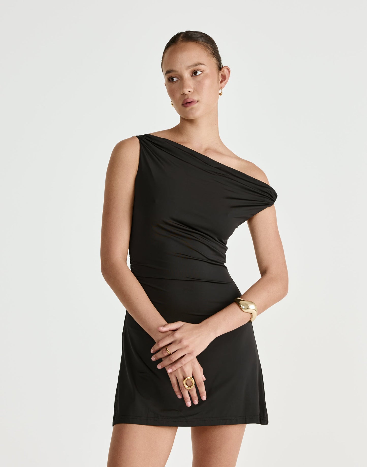 Keegan Mini Dress (Black)