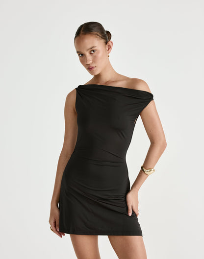 Keegan Mini Dress (Black)