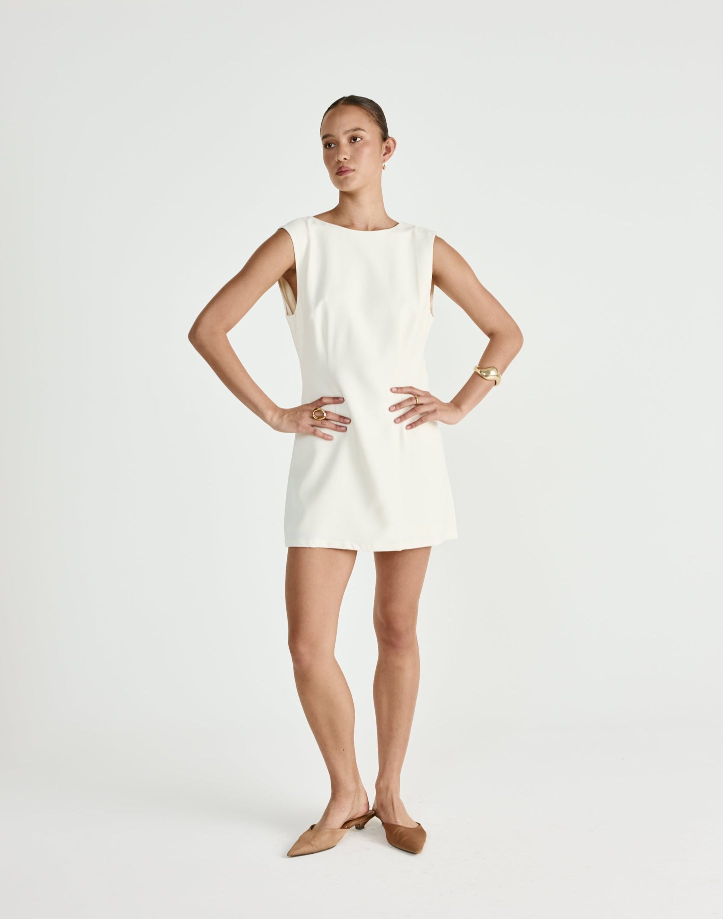 Cedric Mini Dress (Oat)