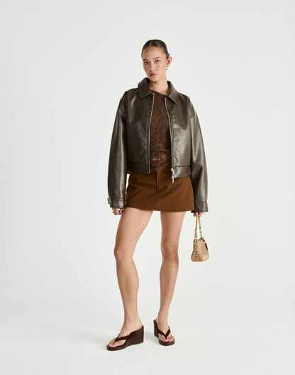 Abril Long Sleeve Top (Chocolate)