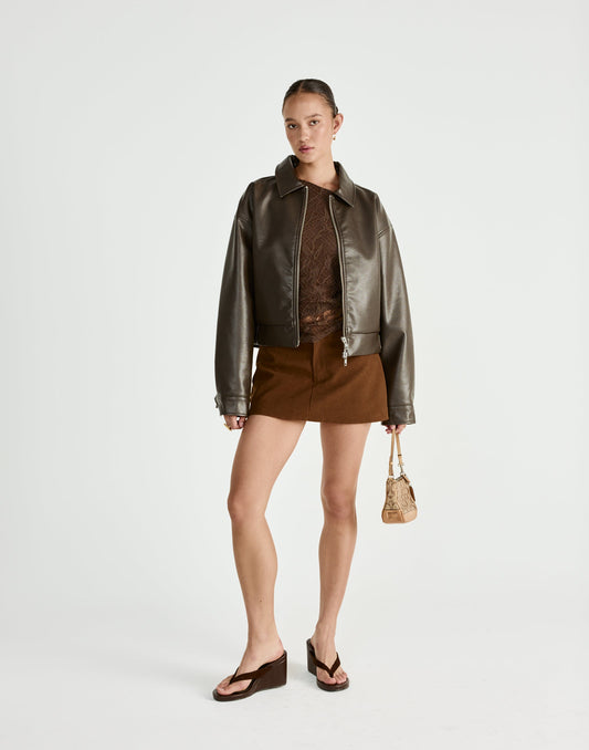 Abril Long Sleeve Top (Chocolate)