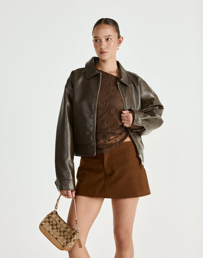 Abril Long Sleeve Top (Chocolate)