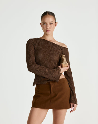 Abril Long Sleeve Top (Chocolate)
