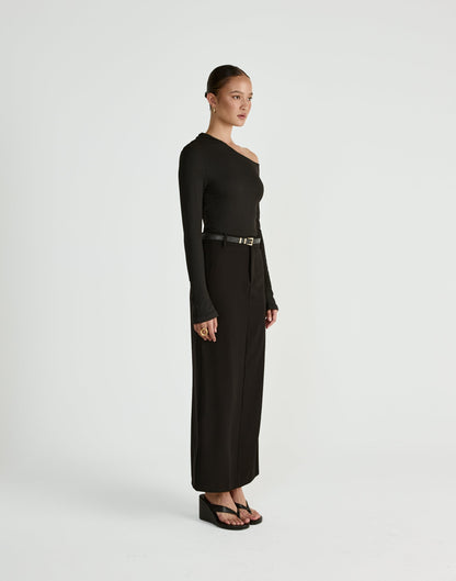 Ozias Long Sleeve Top (Black)