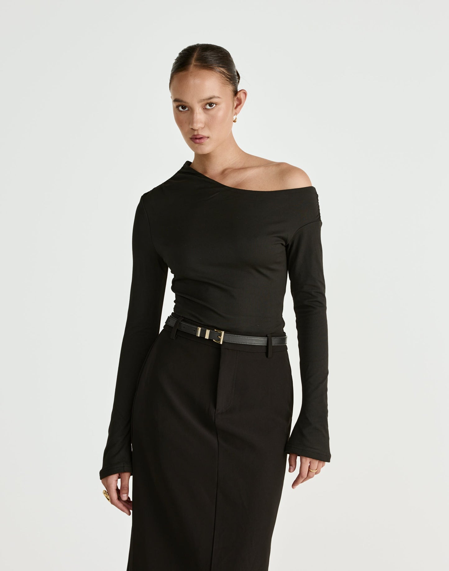 Ozias Long Sleeve Top (Black)