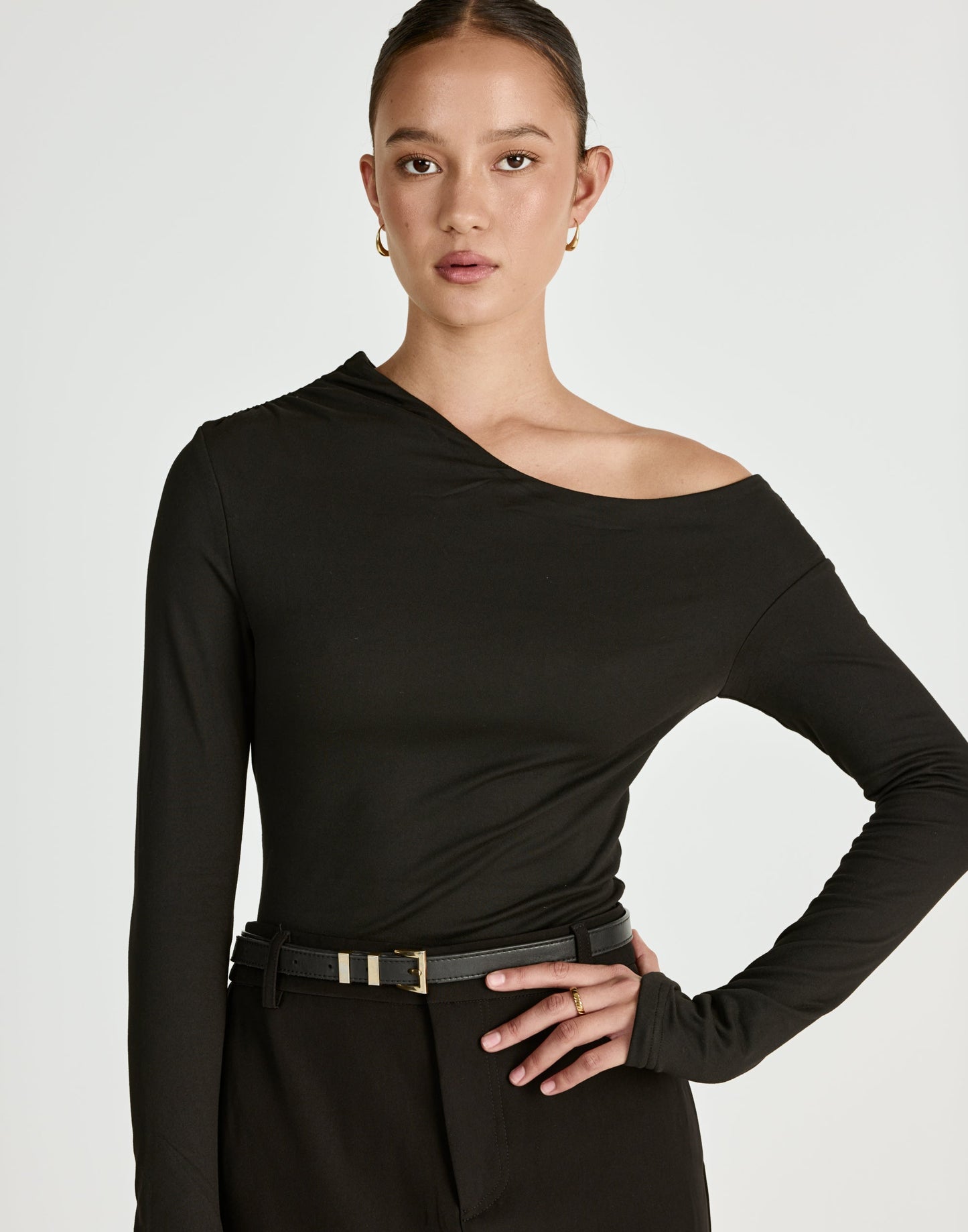 Ozias Long Sleeve Top (Black)