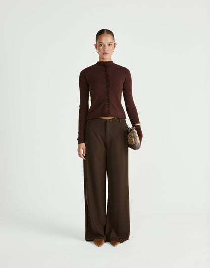Coen Long Sleeve Top (Chocolate)
