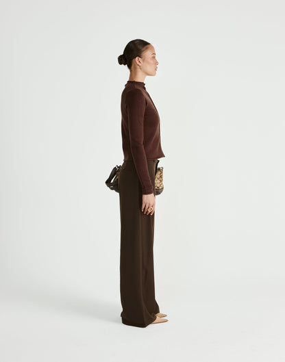 Coen Long Sleeve Top (Chocolate)