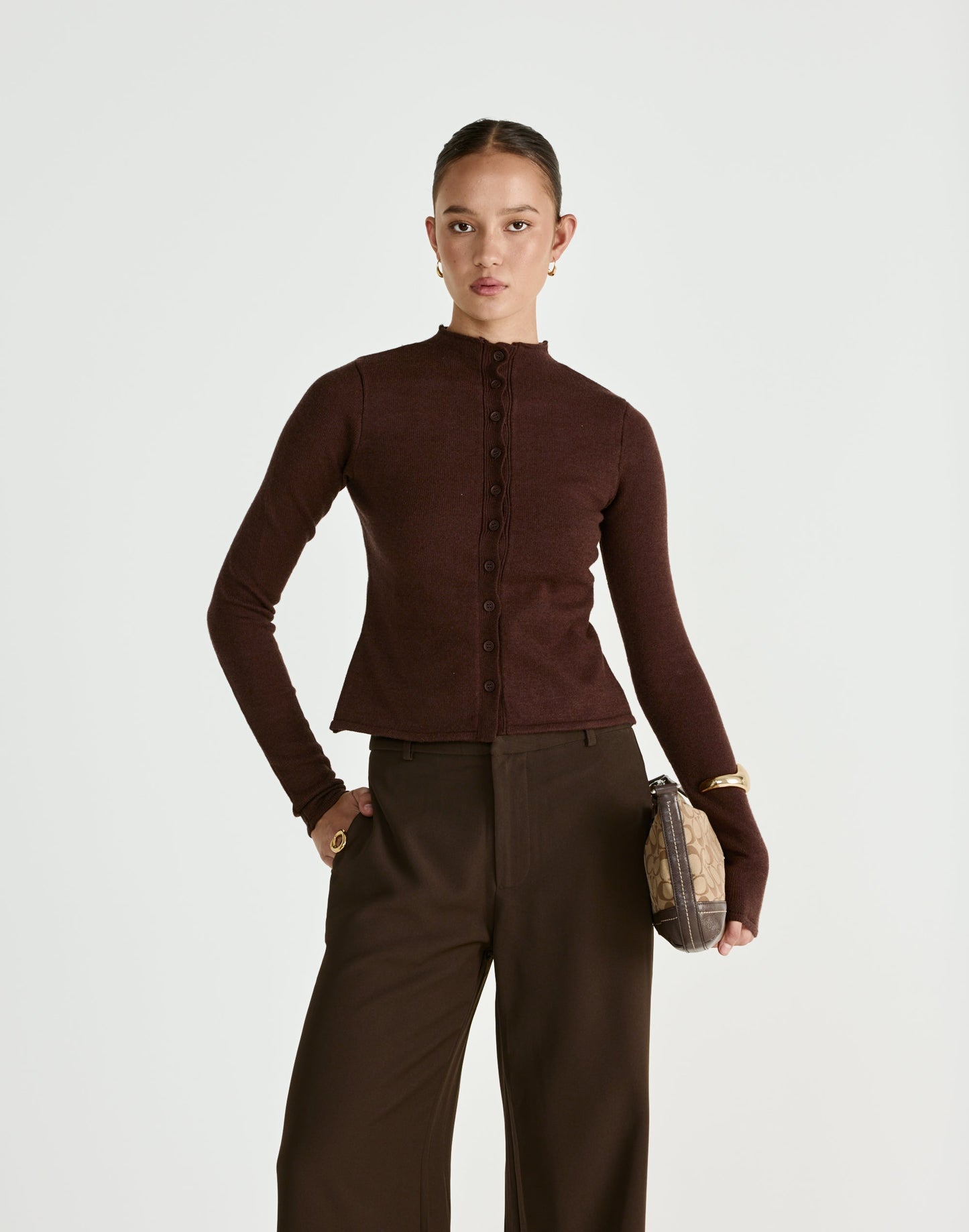 Coen Long Sleeve Top (Chocolate)