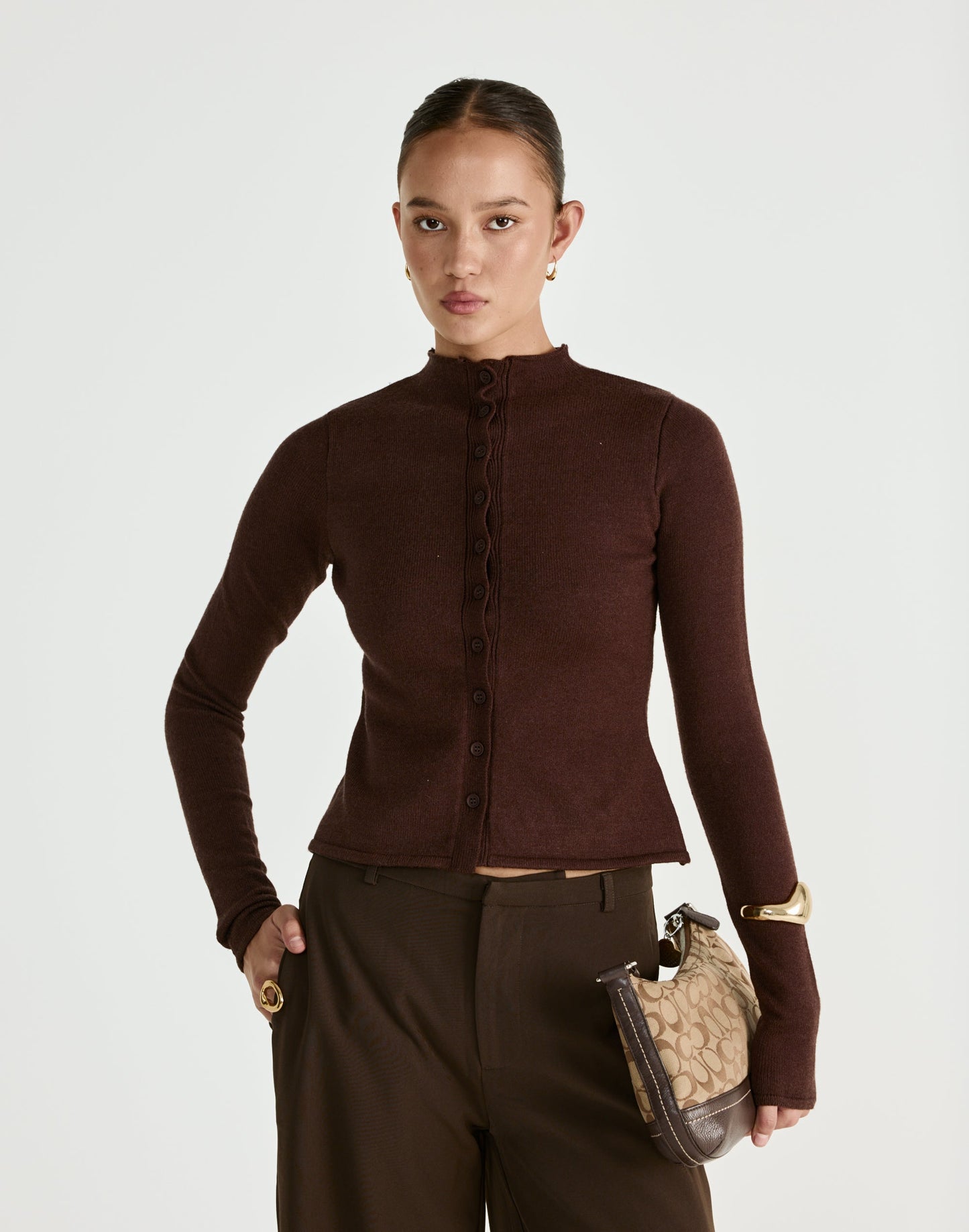 Coen Long Sleeve Top (Chocolate)