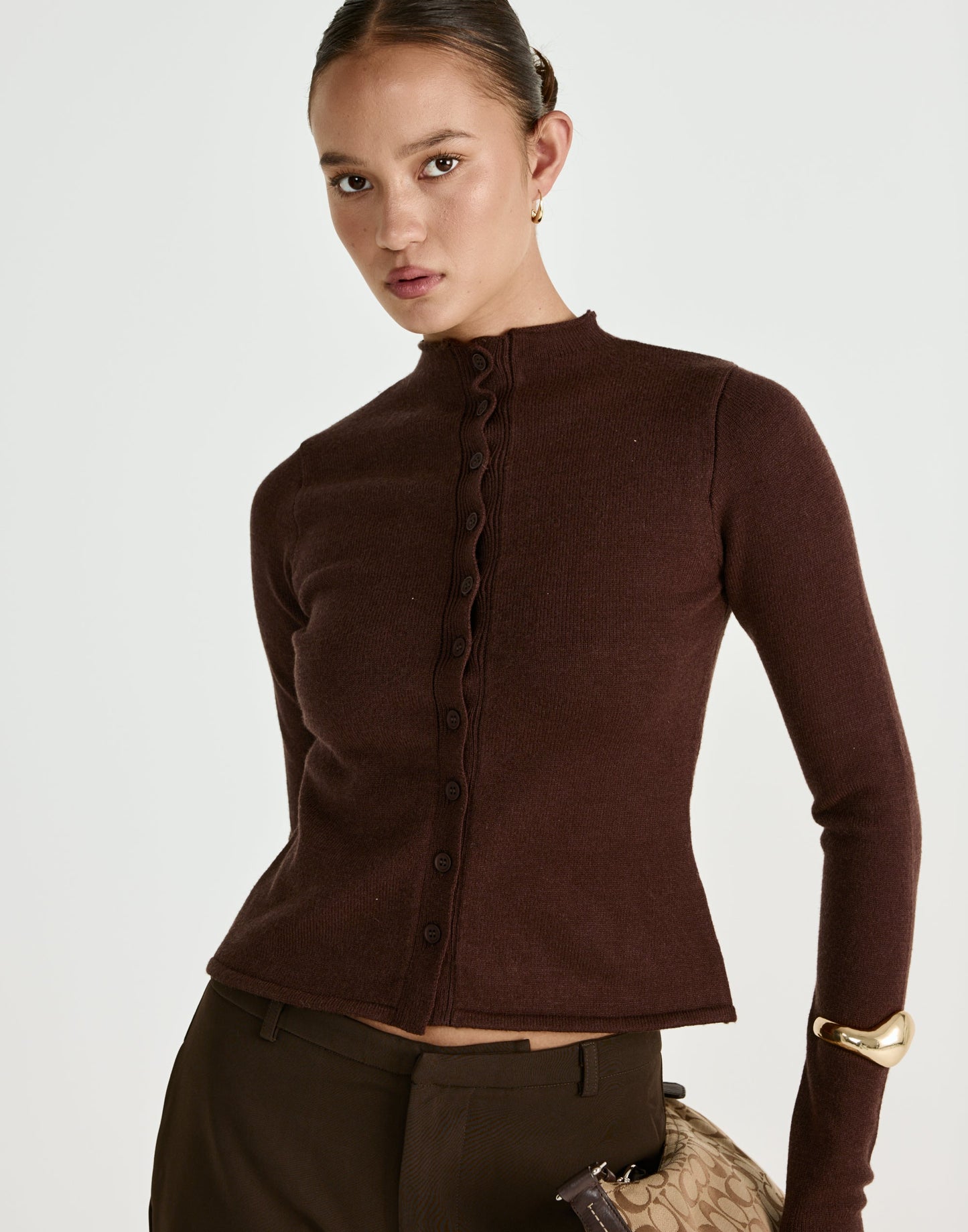 Coen Long Sleeve Top (Chocolate)