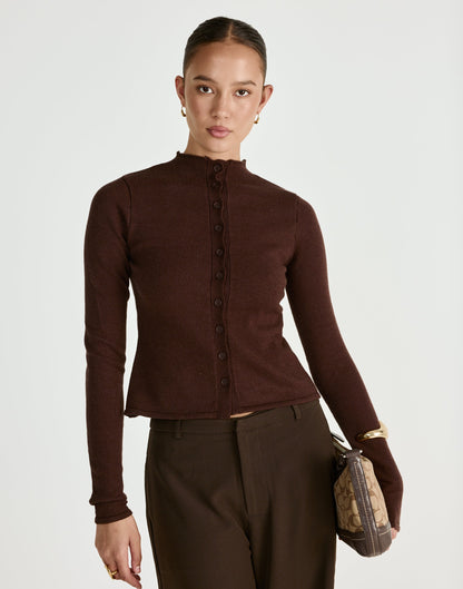 Coen Long Sleeve Top (Chocolate)