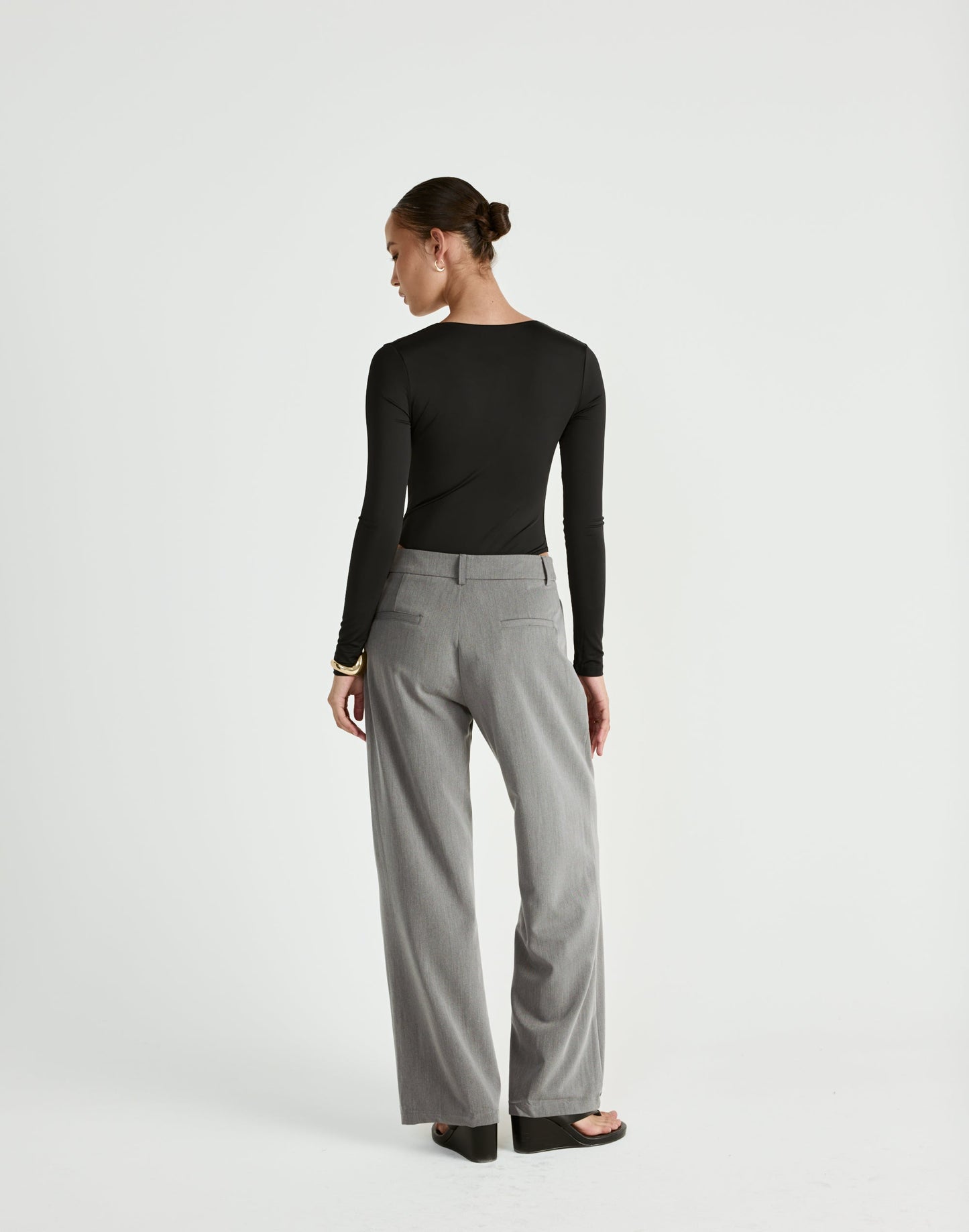 Landry Long Sleeve Bodysuit (Black)