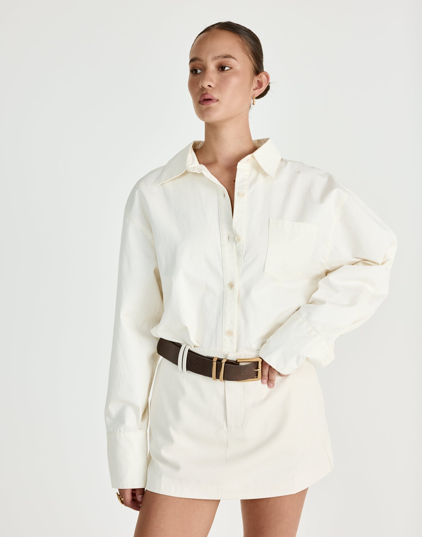 Lettie Mini Skirt (Oat)