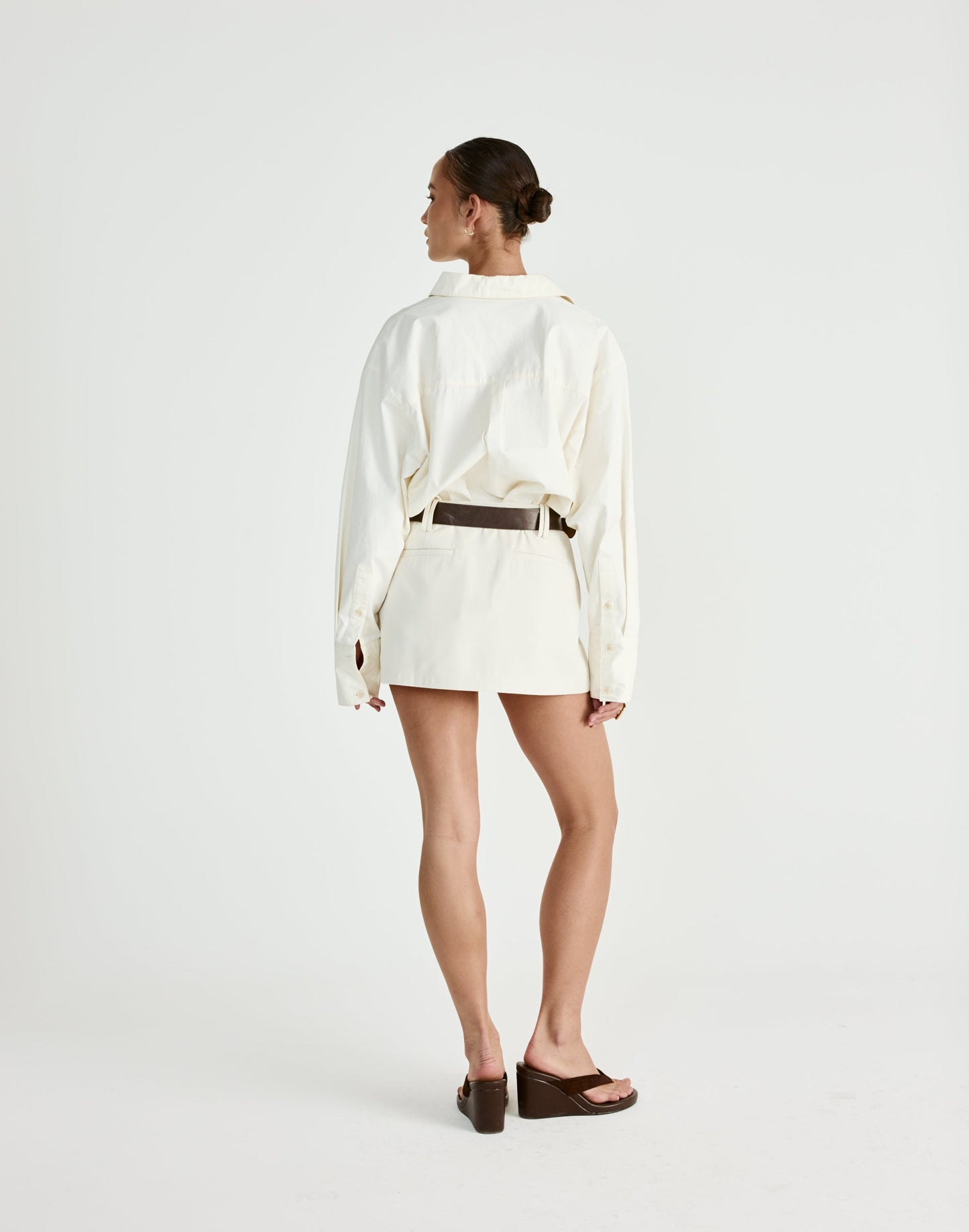 Lettie Mini Skirt (Oat)